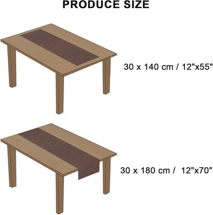 Table Runner 55 Inches Long, Vinyl Woven Heatproof Table Runners | Washable - Image 9