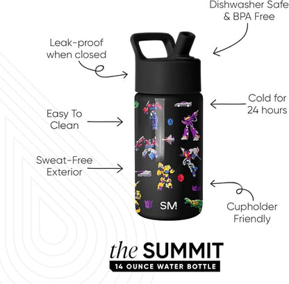 Simple Modern Transformers Kids Water Bottle & Toddler Cup | 14oz | Insulated - Image 2
