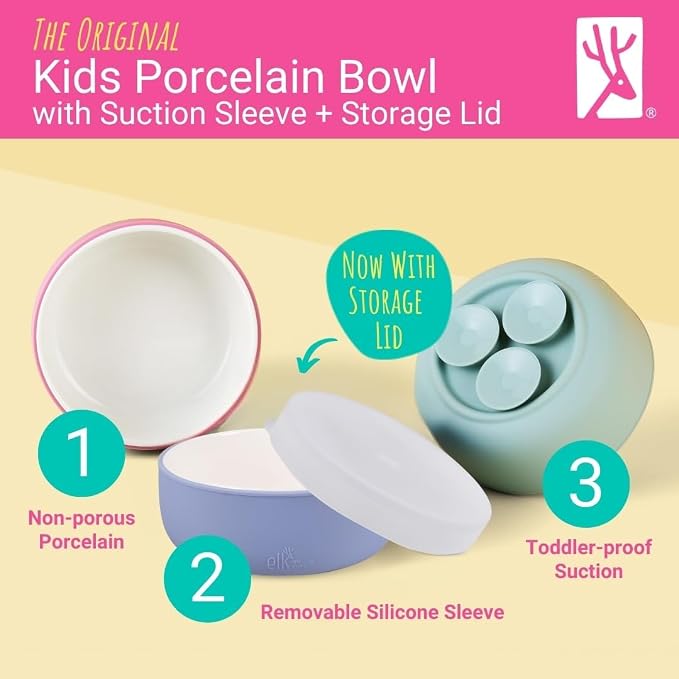 Elk and Friends Kids Porcelain Bowls - Image 2