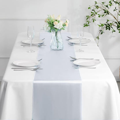 Manyshofu Grey Satin Table Runner 12x72 - Image 7