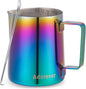 Milk Frothing Pitcher Colorful 350ml Steaming Pitchers Stainless Steel Milk by Adorever