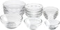 HillSpring 3 Sizes of Glass Prep Bowl Sets, Clear Small Pinch Bowls for Salt, Spices and Chopped Ingredients, 1.5oz/2.5oz/3.5oz, Set of 12