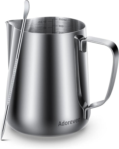 Milk Frothing Pitcher, 8.5oz/12oz/20oz/32oz/50oz/66oz Milk Frother Cup by Adorever