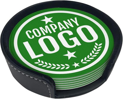 Custom Leather Coasters with Logo - Image 5