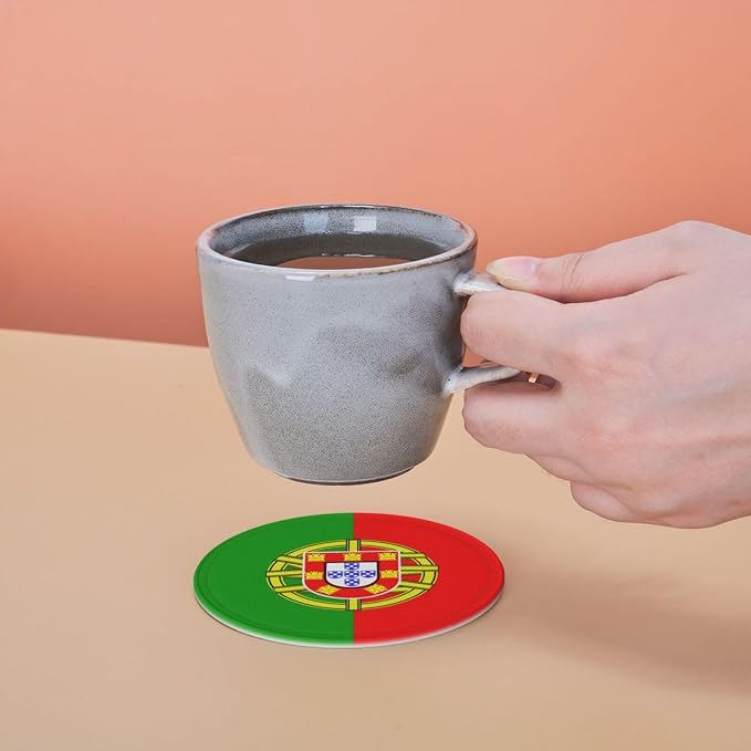 6 Pack Portugal Flag Leather Coaster - Image 7