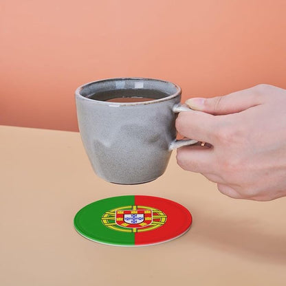 6 Pack Portugal Flag Leather Coaster - Image 7