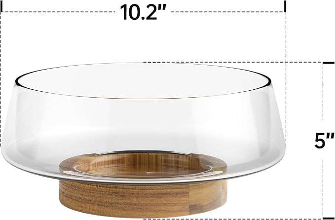 KITEISCAT Extra Large Glass Salad Bowl Set - Image 2