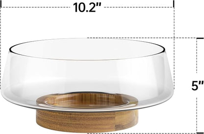 KITEISCAT Extra Large Glass Salad Bowl Set - Image 2