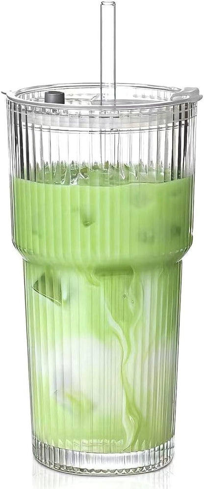 20 oz Glass Tumblers, Iced Coffee Cups by MINGHYZYA
