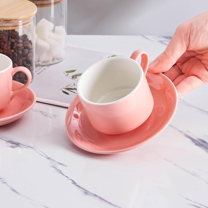 YOLIFE 8oz Porcelain Stackable Cappuccino Cups - Image 7