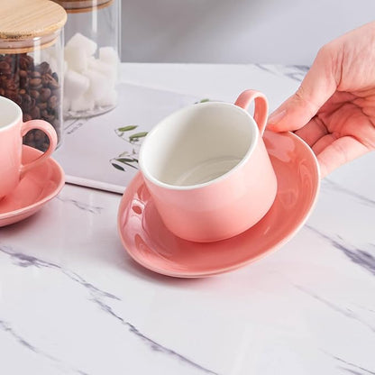 YOLIFE 8oz Porcelain Stackable Cappuccino Cups - Image 7