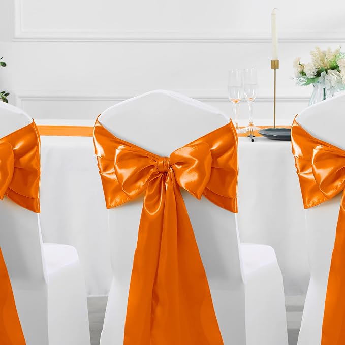 Manyshofu Orange Satin Table Runner 12x72 - Image 6