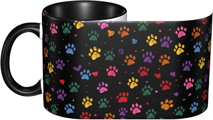 Yrebyou Paw Print Coffee Mug 11oz Ceramic Cup - Image 3