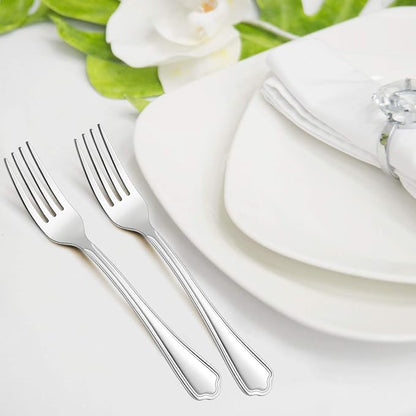 Salad Forks Set of 12, E-far 6.7 Inch Stainless Steel Dessert Forks - Image 5