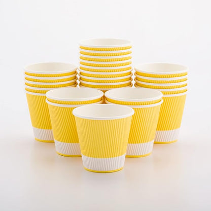 Restaurantware 8 Ounce Double Wall Disposable Coffee Cups, 500 Insulated Light by Restaurantware