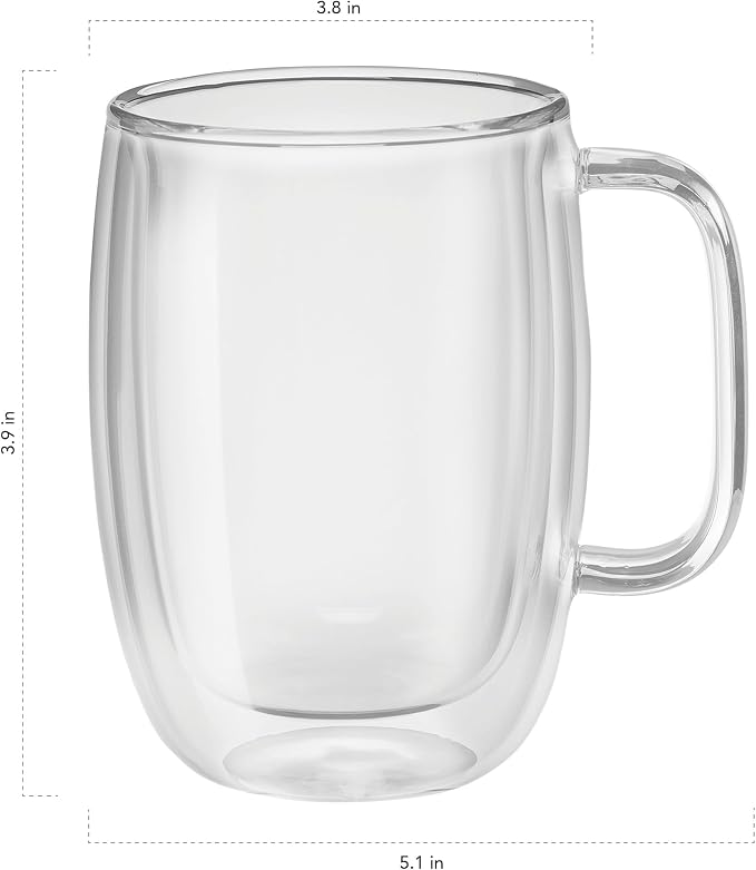 ZWILLING Sorrento Plus 2-pc Double-Wall Glass Latte Mug Set - Image 3