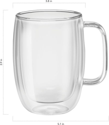 ZWILLING Sorrento Plus 2-pc Double-Wall Glass Latte Mug Set - Image 3