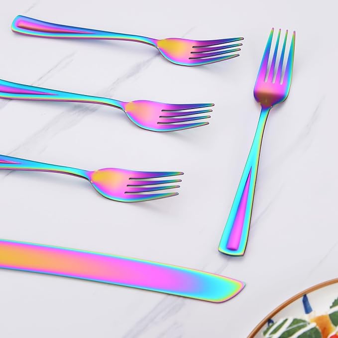 GoGeiLi Stainless Steel Rainbow Wedding Cake Cutting Set - Image 5