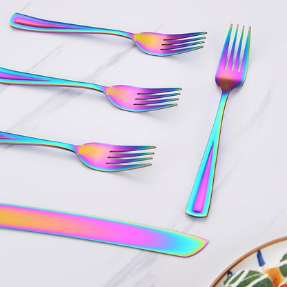 GoGeiLi Stainless Steel Rainbow Wedding Cake Cutting Set - Image 5