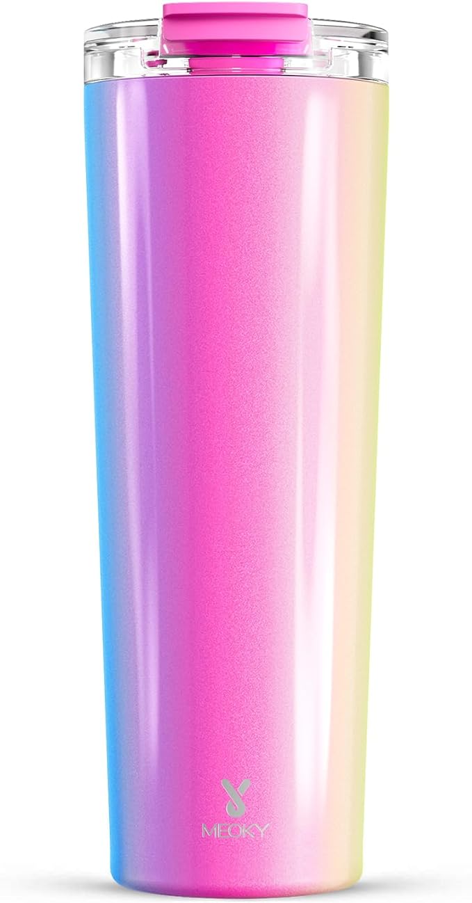 Meoky 30 oz Insulated Travel Coffee Mug: Leak Proof Lid, Carnival | Stainless by MEOKY