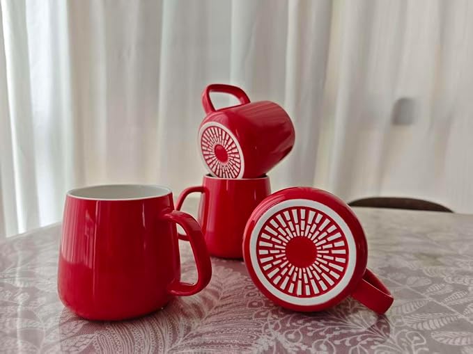 Ceramic Coffee Mug, 14 oz Large Coffee Cup, Cups Set of 4, Tea Mug - Image 6