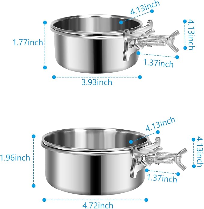 2 Pcs Small Dog Food Water Bowl - Image 2