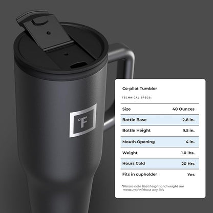 IRON °FLASK 40 oz Co-Pilot Insulated Travel Mug | Insulated Travel Mug - Image 8