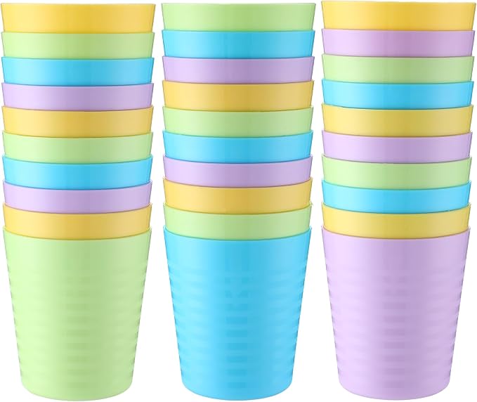 Eccliy 36 Pcs Kids Cups Bulk, 8 oz Plastic Toddler Drinking Cups Unbreakable by Eccliy
