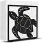 Sea Turtle Napkin Holder for Table Countertops, Matte Black Decorative Standing Napkin Dispenser for Kitchen Dining Outdoor, Farmhouse Metal Paper Cocktail Napkin Storage Holder