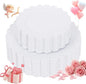 100Pcs White Scalloped Plastic Plates Set by supernal