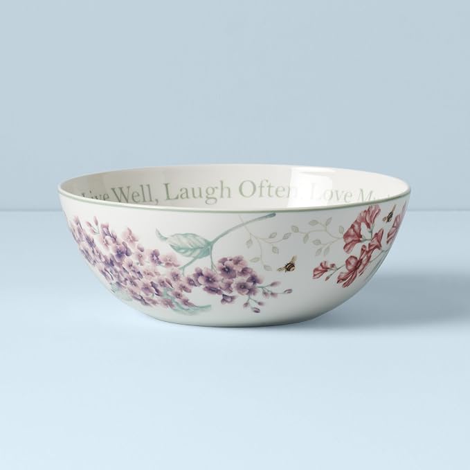 Lenox Butterfly Meadow "Live Well, Laugh Often, Love Much" Serving Bowl - Image 3