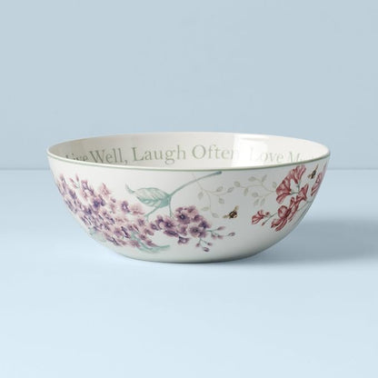 Lenox Butterfly Meadow "Live Well, Laugh Often, Love Much" Serving Bowl - Image 3