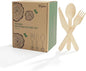 300 Pack Wooden Cutlery Set (100 Forks, Spoons, Knives) - 6 Inch Disposable Birch Wood Utensils for Thanksgiving & Christmas Parties - Heavy Duty, Splinter-Free Biodegradable Cutlery