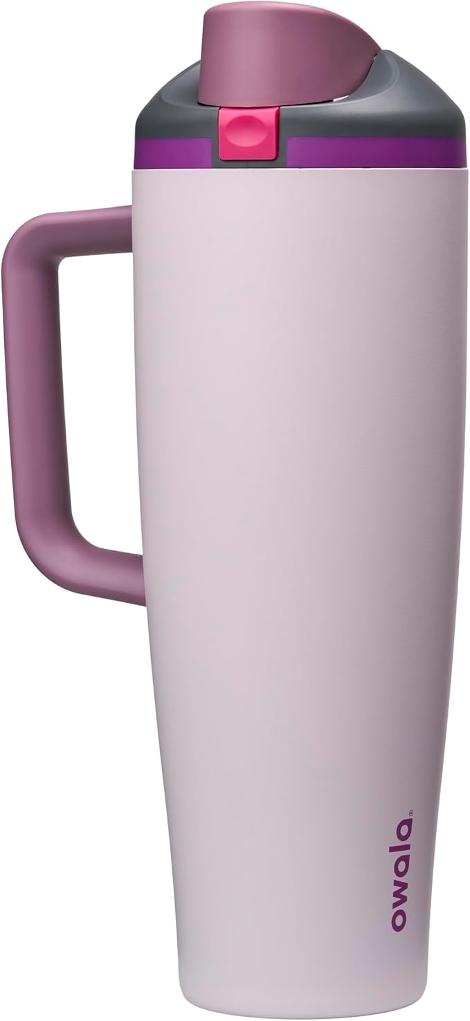 Owala FreeSip Tumbler Stainless Steel Water Bottle 40 oz Dreamy Field | by Unknown