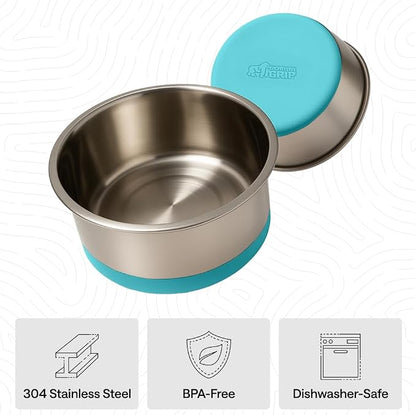GORILLA GRIP Dog Bowl, Holds 2 Cups, Food Grade 304 Stainless Steel Food and - Image 6