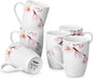VEWEET Floral Coffee Mugs Set of 6, 16 OZ Large Handle Ceramic Mugs, ANNIE | by VEWEET