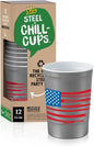 Steel Chill Cups 16 oz. Reusable Party Cups America the Beautiful, 100% by SteelChillCups