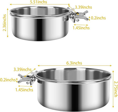 2 Pcs Medium Dog Food Water Bowl - Image 2
