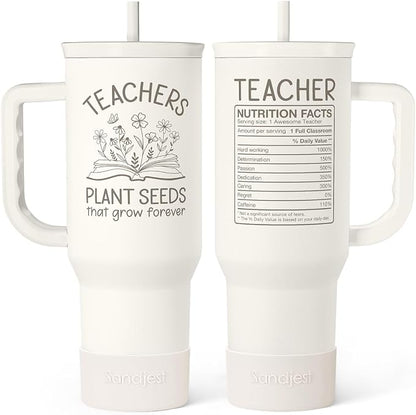 SANDJEST Teacher Appreciation Gift – 40oz Stainless Steel Insulated Tumbler by SANDJEST