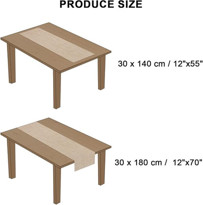 Table Runner 55 Inches Long, Vinyl Woven Heatproof Table Runners | Washable - Image 8