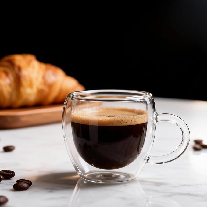 2.5oz Espresso Cups Set of 6, Small Expresso Shot Glass, Double Wall Insulated - Image 8