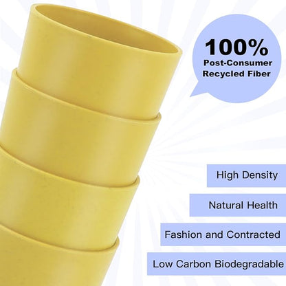 Homienly Wheat Straw Cups Set 8 PCS, 12 OZ Reusable Plastic Cups Alternative - Image 6