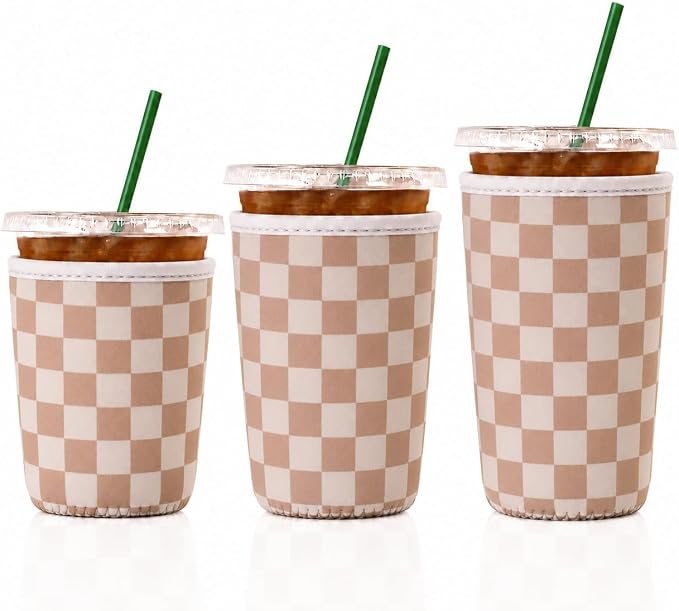 Cobetech Iced Coffee Sleeve Reusable, 3 Pack Neoprene Coffee Cup Sleeves by Unknown