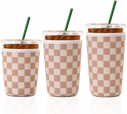 Cobetech Iced Coffee Sleeve Reusable, 3 Pack Neoprene Coffee Cup Sleeves by Unknown