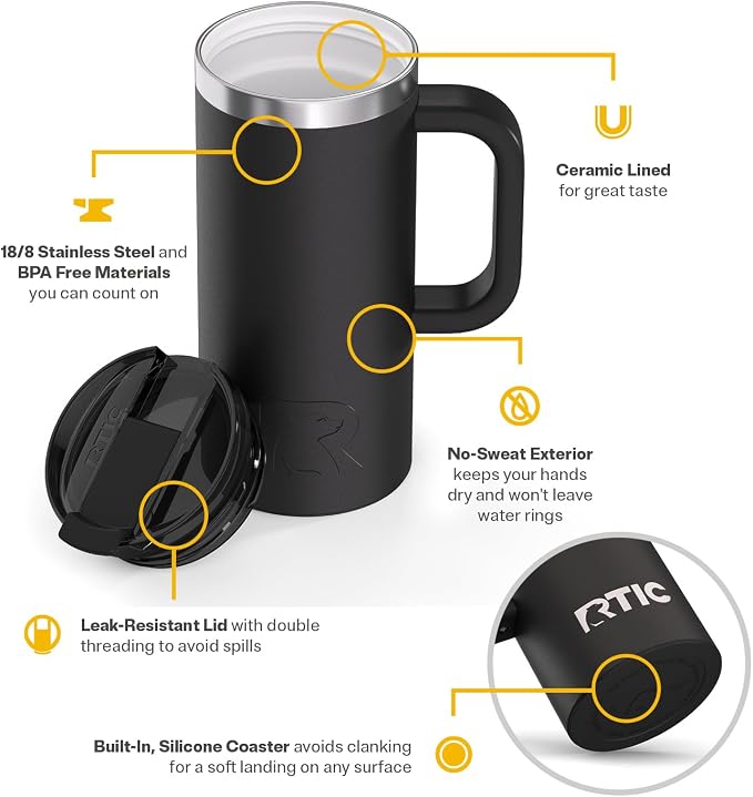 RTIC 16oz Road Trip Travel Mug - Image 3
