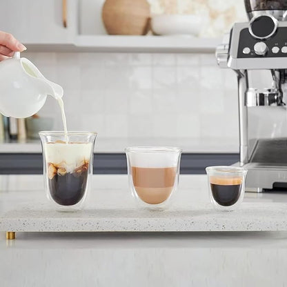 DeLonghi Coffee Connoisseur Glasses: 2 Espresso, 2 Cappuccino, 2 Latte Macchiato - Image 5
