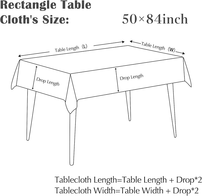 jinchan Green Tropical Floral Linen Rectangle Table Cloth 50x84 | - Image 5