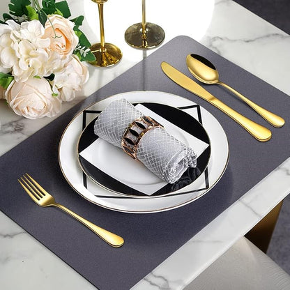 Gold Silverware Flatware Set for 8, 40 Piece Stainless Steel Cutlery Set - Image 5