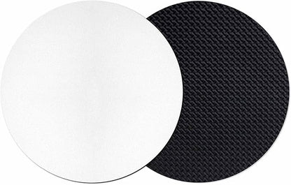 White Coasters Set of 2, Modern Minimalist Pure Soild Color Soft Absorbent by PIEPLE