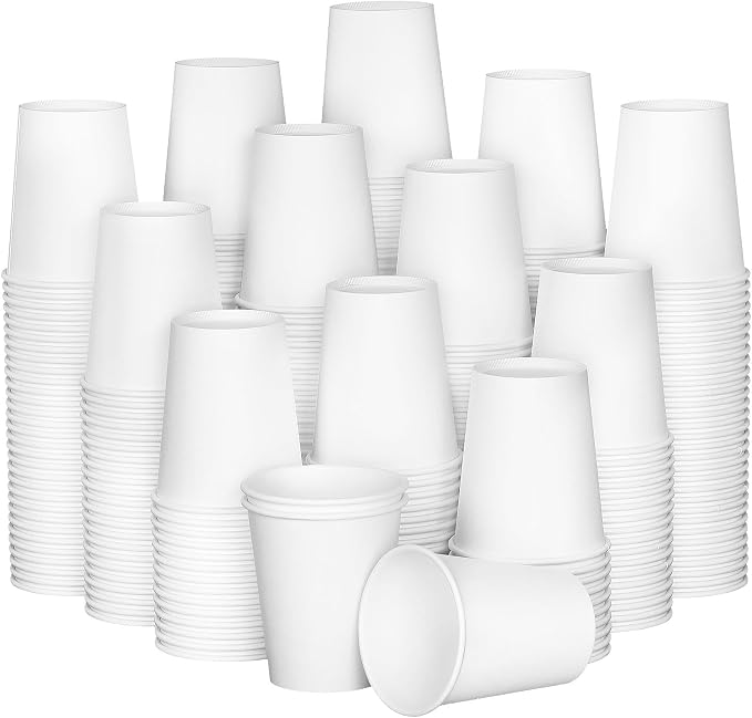 RAZCC 8 oz Paper Cups, 300 Pack 8oz Disposable Paper Coffee Cups, Coffee Cups 8 by RAZCC